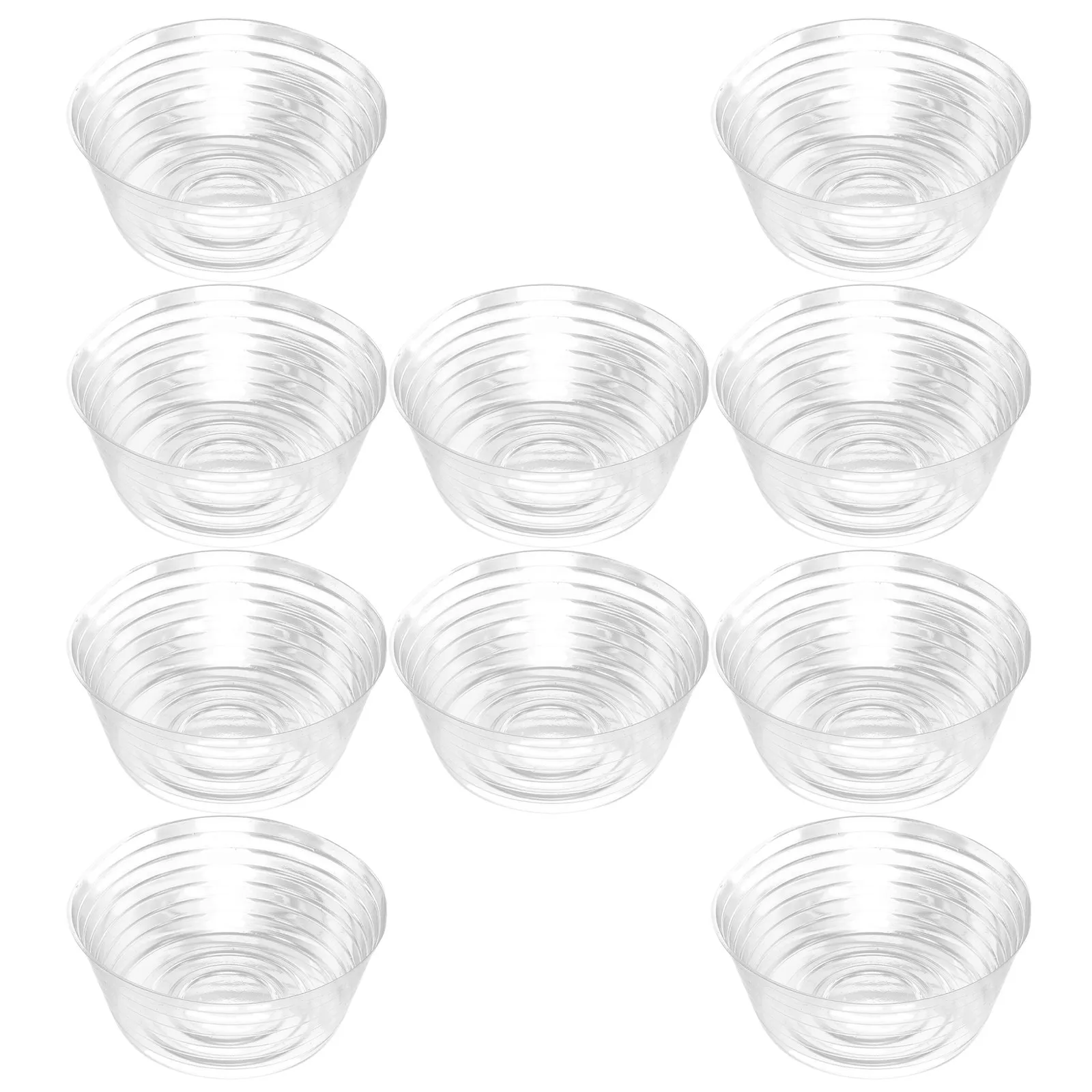 10Pcs Plastic Plant Deep Saucer Liners Clear Flowerpot Basket Tray 12.2x4.3in Leakproof Drip Catcher Stable for Home Garden