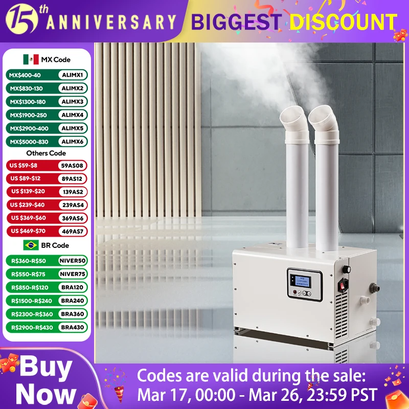 Humidifier Large Commercial Spray High Fog Volume Dust-Free Workshop Tobacco Cold Storage Textile Industry Ultrasonic Humidifier