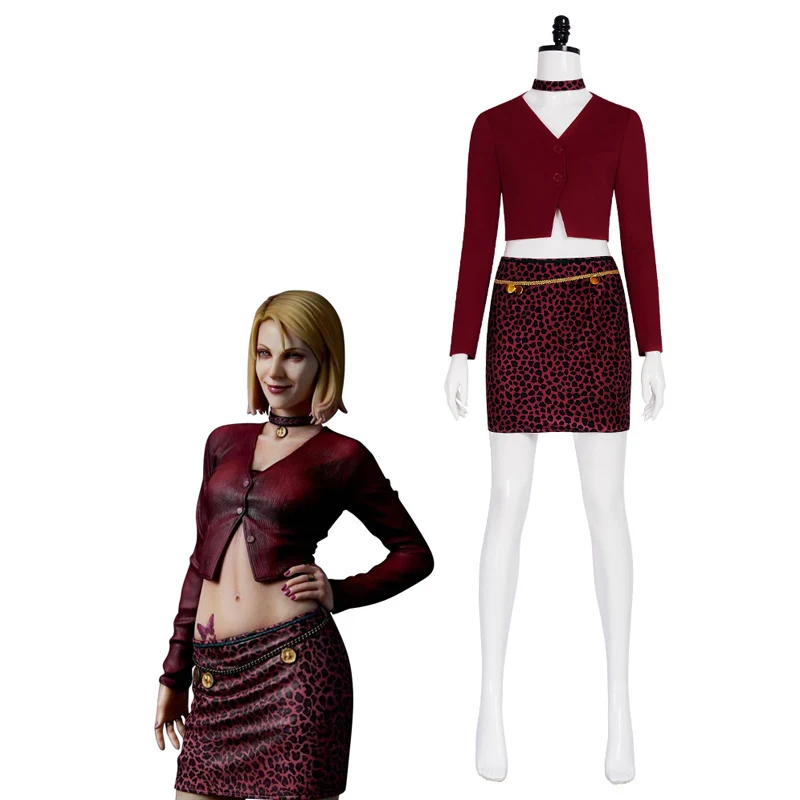 

Silent Hill Медсестра Мэри Косплей Юбка Костюм для выступлений Хэллоуин Террор Ролевая Планг Мария Полиэстер Спандекс Женский Dr