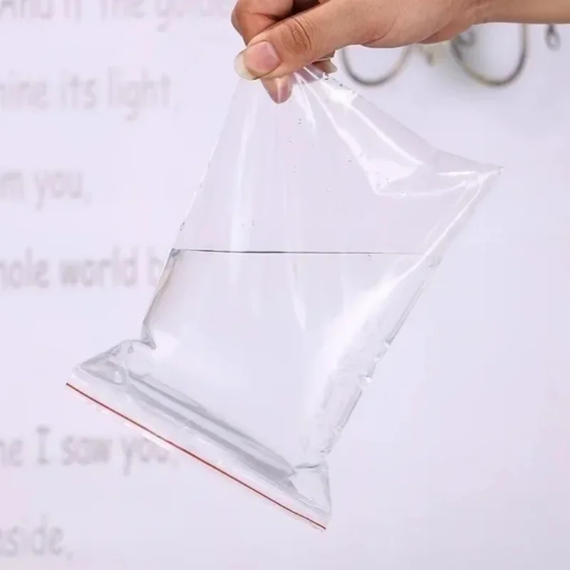 100pcs/pack Self Seal Clear Plastic Poly Bag Resealable Bags Food Storage Package Reclosable Vacuum Fresh Organize Pouch Bag