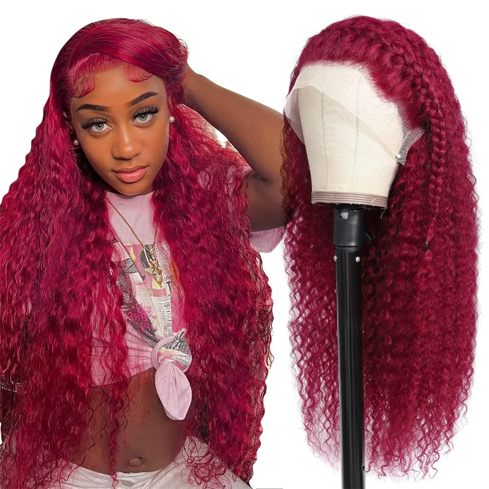 99j-burgundy-13x4-kinky-curly-transparent-lace-front-wigs-human-hair-pre-plucked-for-women-malaysia-180-density-with-baby-hair