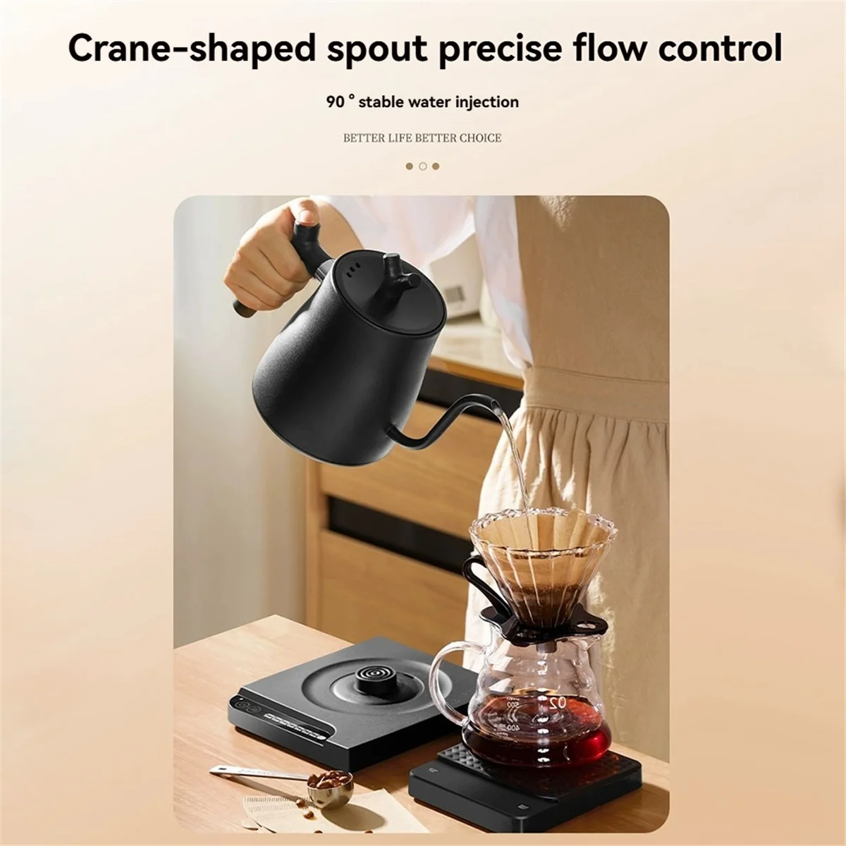 N84R 1000ml Fast Heating Water Pot 304 Stainless Steel Electric Water Kettle & Coffee Kettle Automatic Power Off B EU Plug