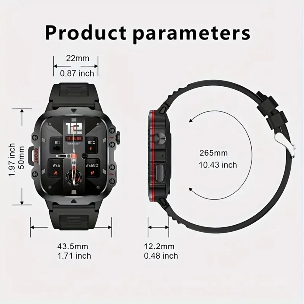 2024 Men\'s Smart Watch Bluetooth Call AI Voice 100+ Sport Modes 420mAh Big Battery Sports Waterproof Smart Watch for Android IOS