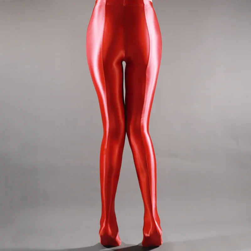 لامعة مبهمة جوارب طويلة لامعة عالية الخصر الجوارب مثير جوارب اليوغا السراويل التدريب النساء الرياضة طماق اللياقة البدنية الجوارب