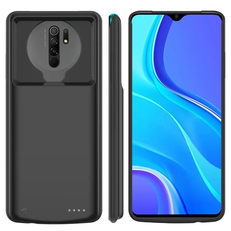 For Xiaomi Redmi 9 Slim Silicone Shockproof Power Case for Xiaomi Redmi 9 Prime Backup Powerbank Cover Battery Charger Case