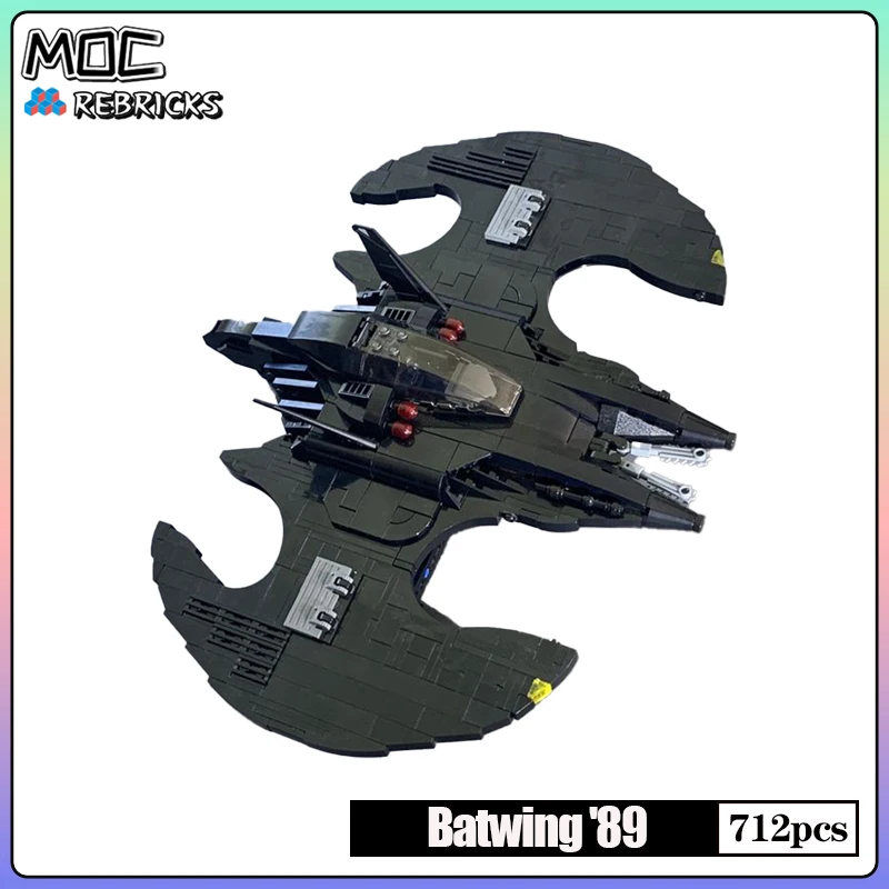 

Movie MOC Bricks Ultimate Minifig-scale Batwing Building Block Toys Assemble Model DIY Collection Set Child Christmas Gifts