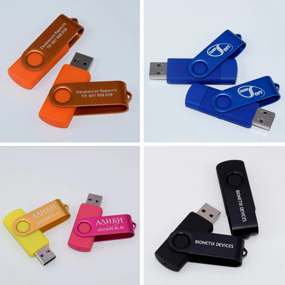 LOGO personalizzato 50 pezzi USB 2.0 Flash Drive Pen Drive 4 GB 8 GB 16 GB 32 GB 64 GB Chiavetta USB ad alta velocità 2. 0 Unità flash di memoria Memoria Stick
