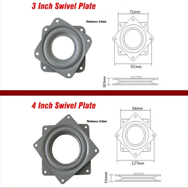 Heavy Duty Lazy Susan Bearing Turntable Boat Seat Swivel Plate Base 360 Degree Rotating Display Stand Furniture Hardware