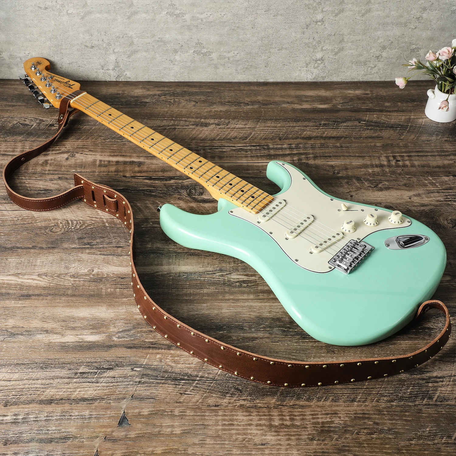 

Custom Genuine Leather Adjustable Shoulder Strap Classic Portable CF6013 Bass Acoustic Electric Guitar Luxury Rivets Fast