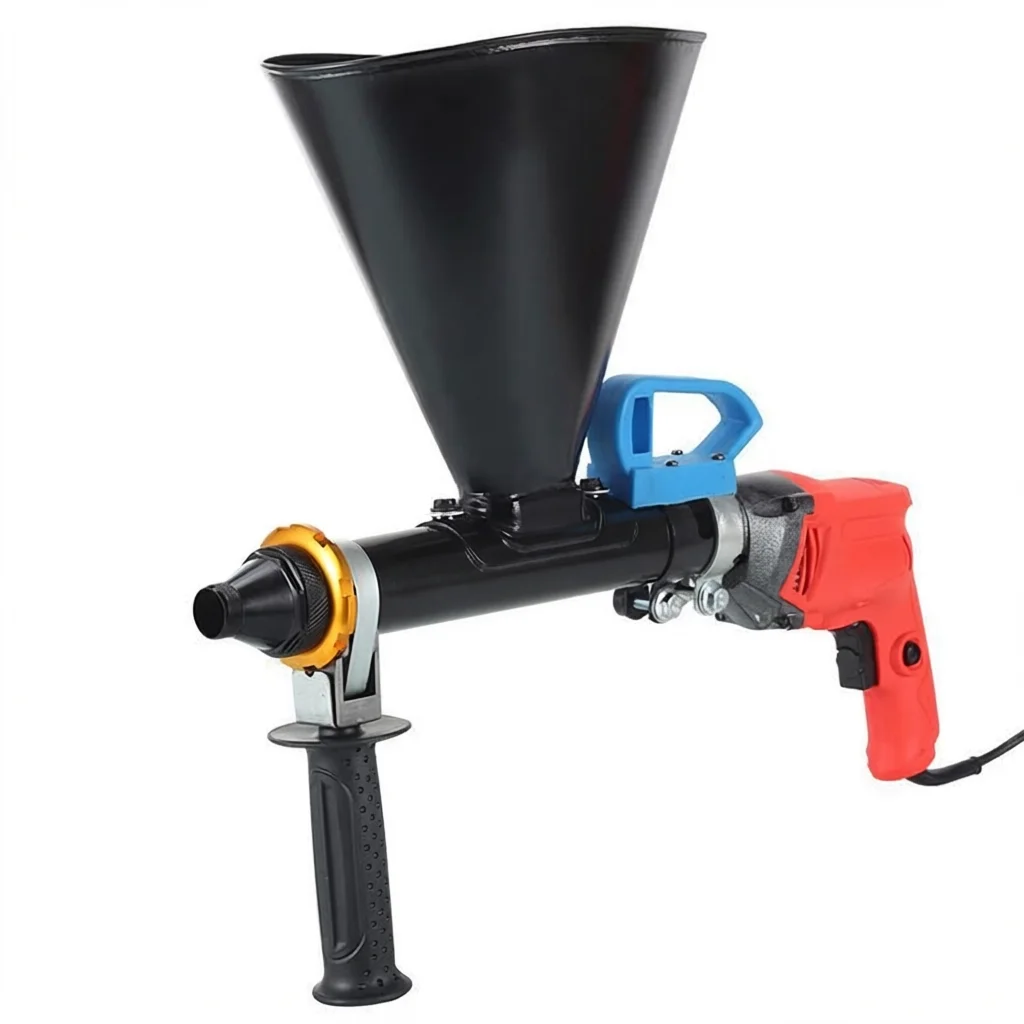 Grouting Equipment Portable Small Electric Cement Filling Gun Automatic Concrete Slurry Mortar Caulk Gun With Round Flat Nozzle
