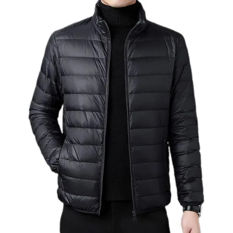 

Ultra-Light down Cotton Jaet Men's Large Size Autumn Winter Thin Warm Cotton Clothes Regular Thin No Hood Knot