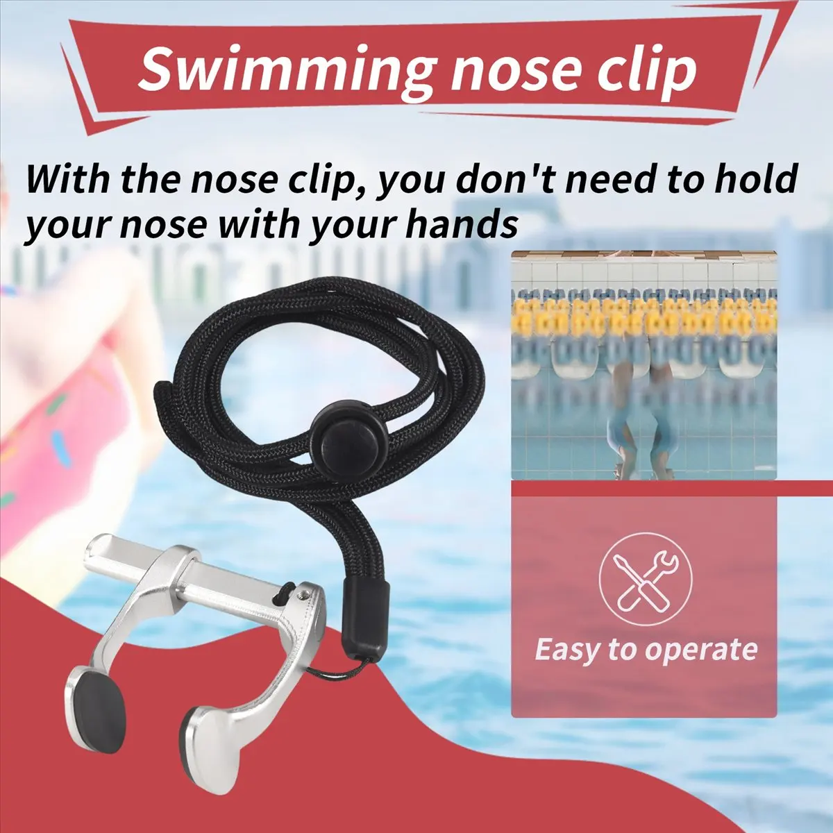 

Зажим для носа ABZD из авиационного алюминия для фридайвинга, комфортный зажим для носа для дайвинга, серфинга и плавания, с нескользящими силиконовыми накладками с обеих сторон, серебристый