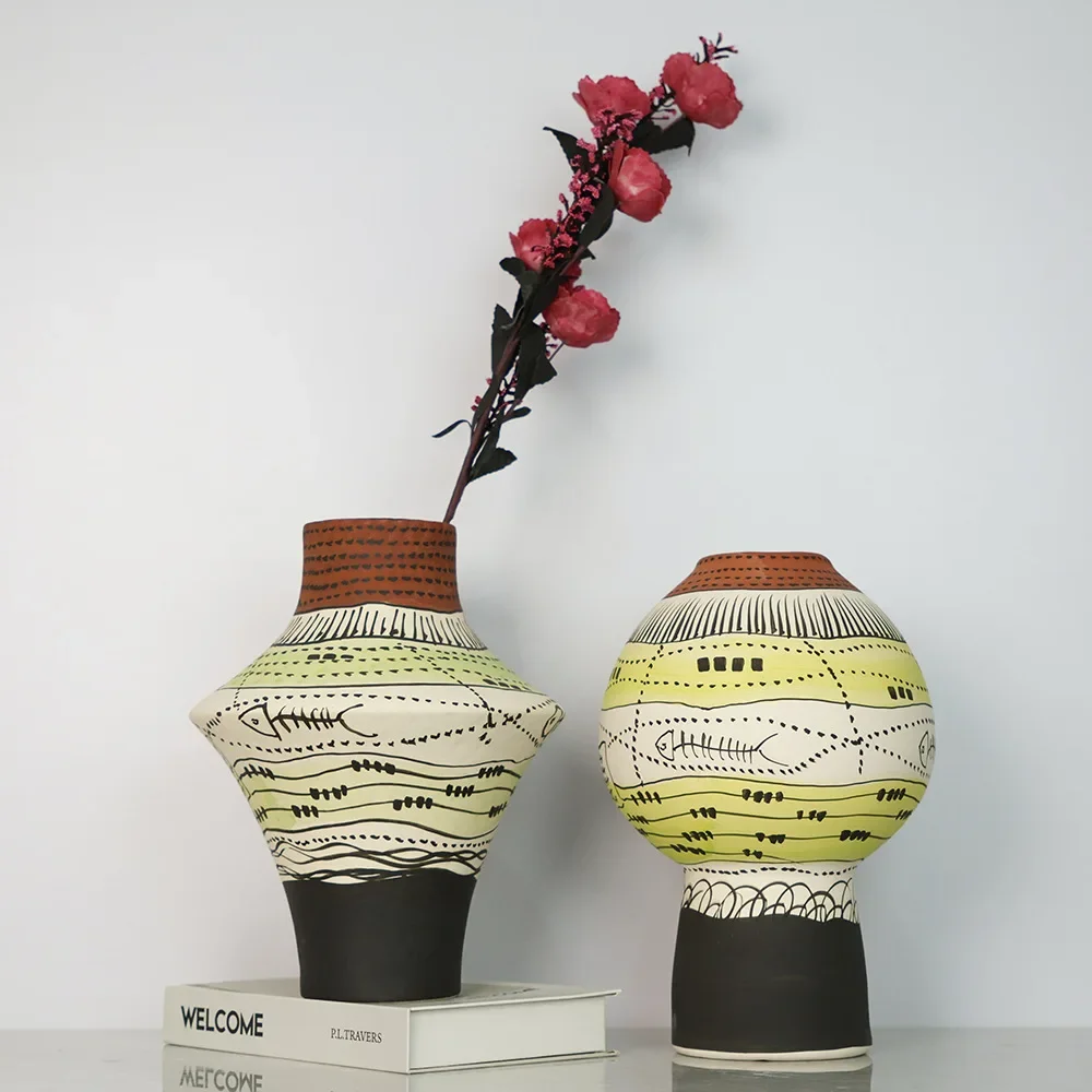 Artistic ceramic flower ware sales department B & B abstract ceramic ornament