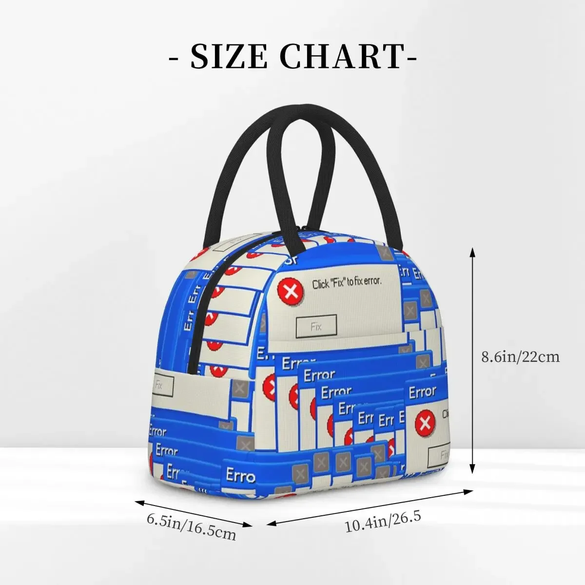 Windows Xp Error Tiled Insulated Lunch Bag for Women Kids Portable Food Boxes Thermal Lunch Box Tote