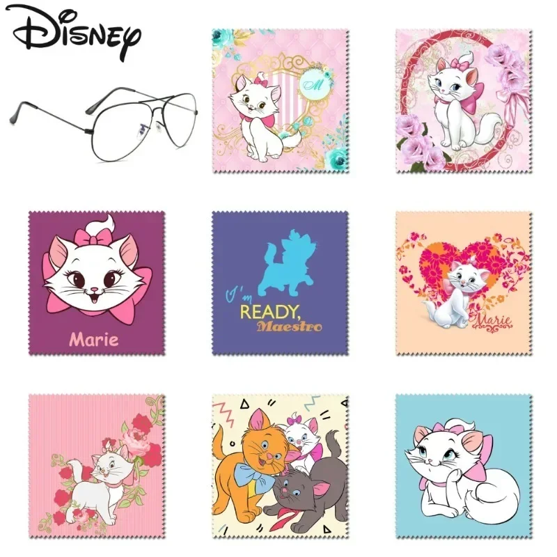 Disney Marie Cat Glasses Cleaning Cloth The Aristocats Cute Cartoon Microfiber Cleaning Cloth Lens Cleaning Glasses Accessories