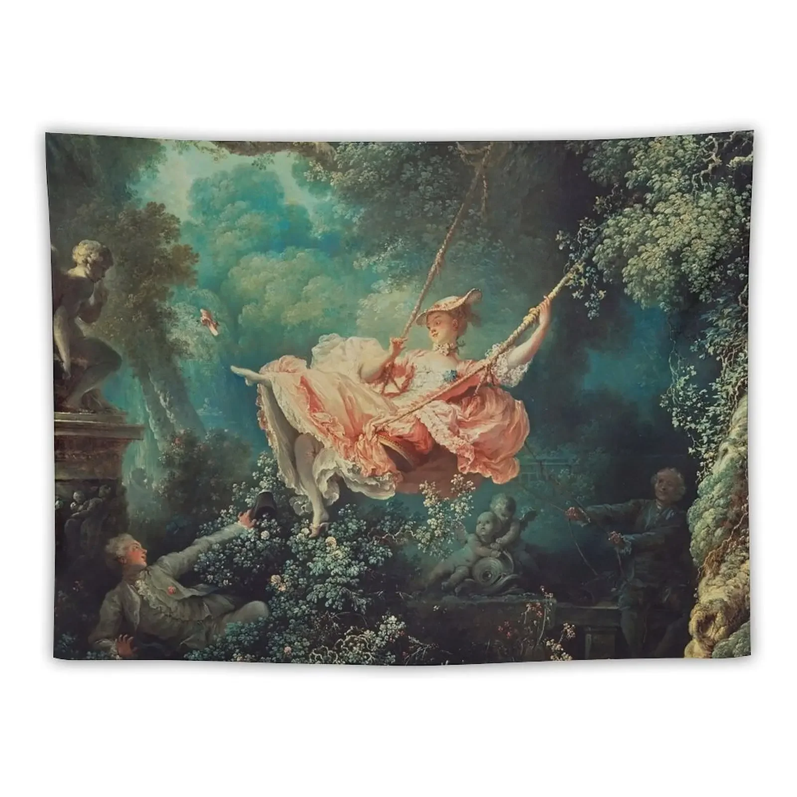 The Swing Painting - Jean-Honoré Fragonard Tapestry Carpet Wall Wall Carpet House Decorations Tapestry