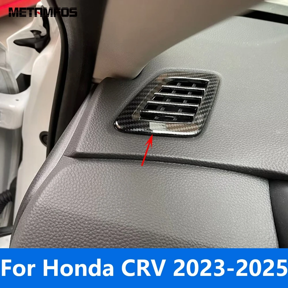 

Front Air Condition Vent Outlet Cover Trim For Honda CR-V CRV 2023 2024 2025 Carbon Fiber Bezel Sticker Accessories Car Styling
