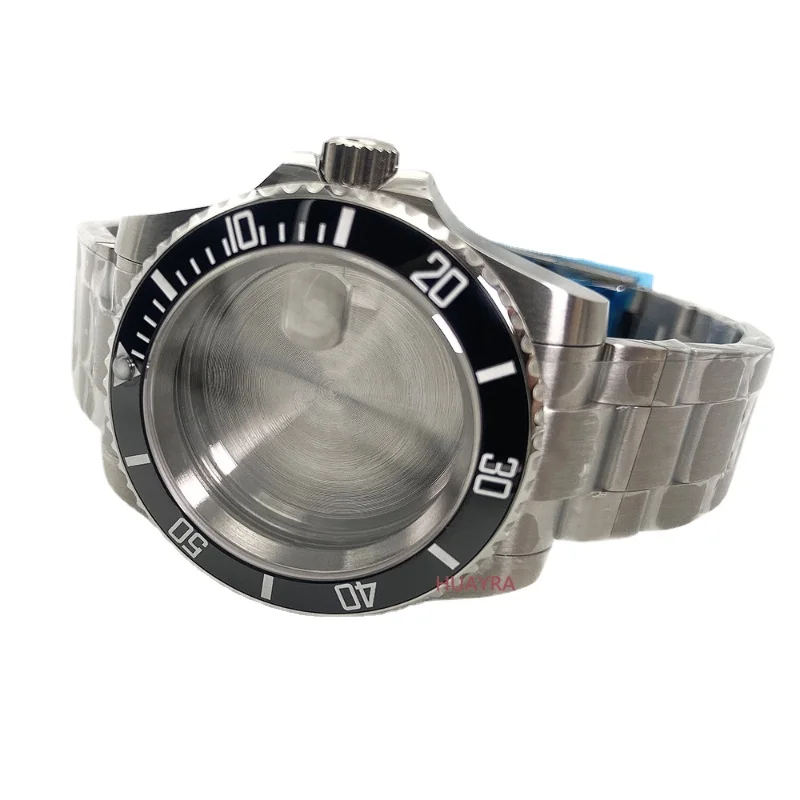 40mm Watch Case 2813 Set Watch Accessory Stainless Steel Sapphire Glass SUB Ceramic Ring Submariner for nh35 8215 2836 Movement