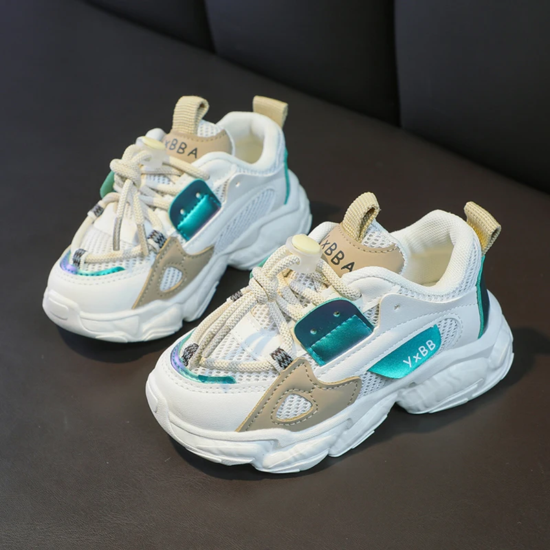 

Size 21-30 Baby Toddler Shoes For Boys Girls Breathable Mesh Little Kids Casual Sneakers Non-slip Children Sport Shoes Tenis