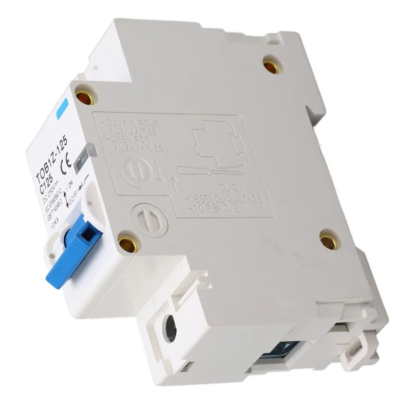 DC Miniature Circuit Breaker 1P 125A 250V DIN Rail Mount For Solar PV System TOB1Z 125 C125