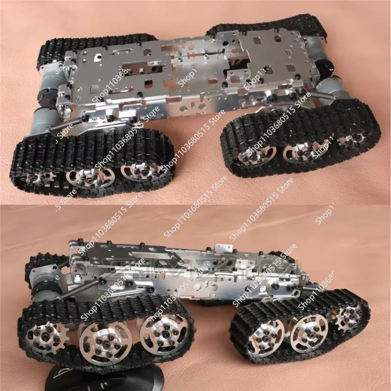 4WD Robot Tank Crawler Car Chassis Shock Absorption Obstacle Drift Car DIY Toy Parts