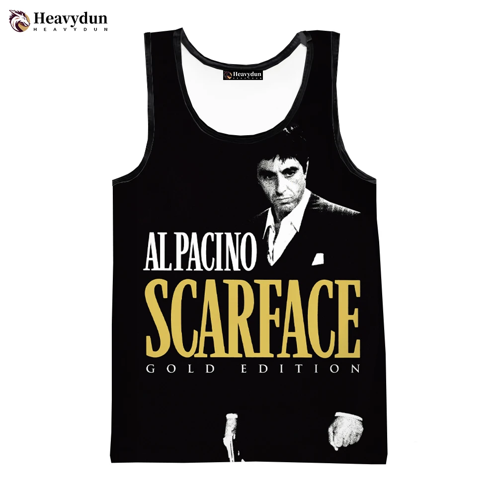 

Newest Movies Scarface 2023 Fashion Summer Men Tank Tops Sleeveless Spring Harajuku Personality 3D Printed Beach Tops Tees