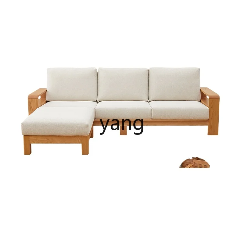

LH New Chinese Solid Wood Sofa Living Room Furniture Log Wind Three-person Sofa