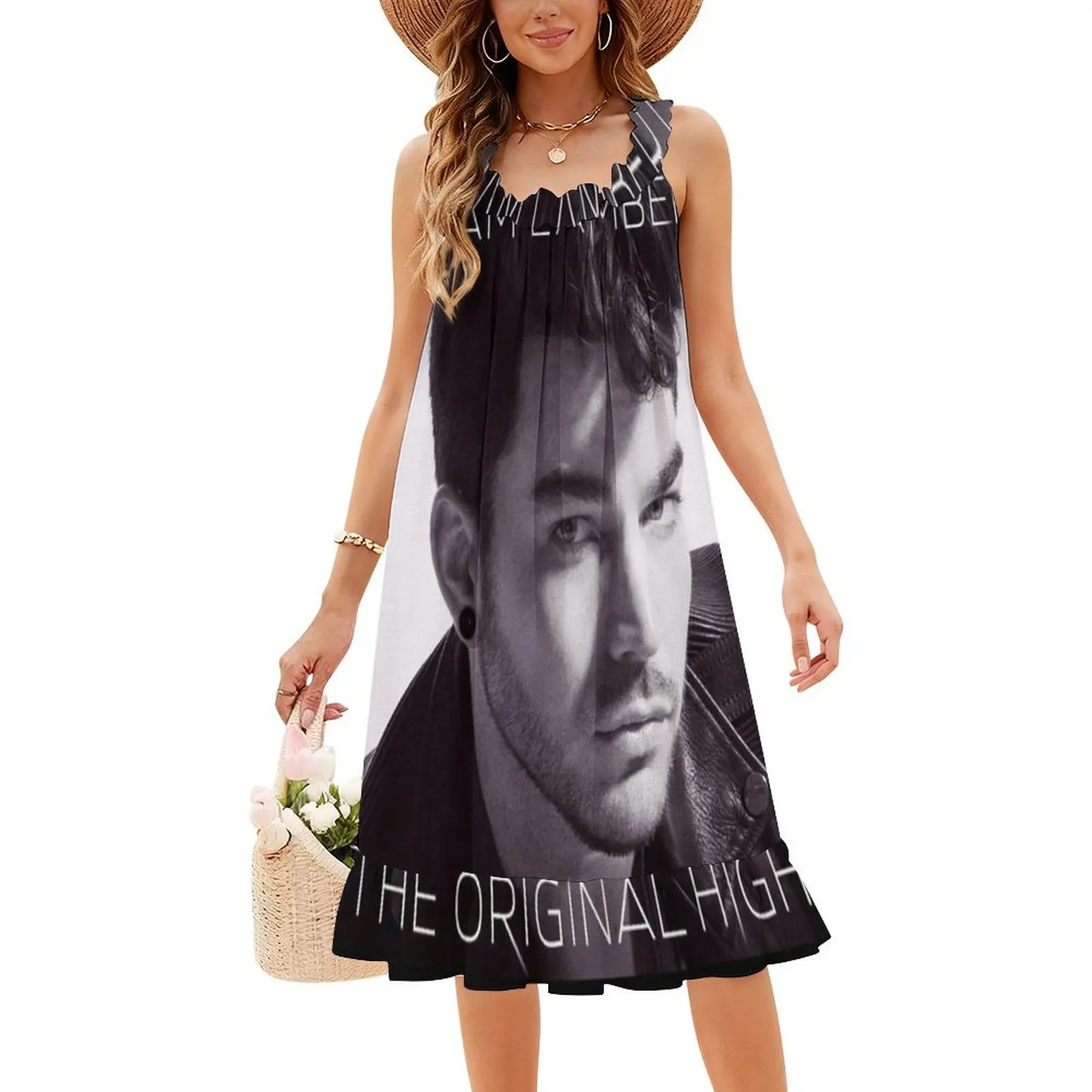 فستان آدم لامبرت الأصلي الكوري العالي غير الرسمي للنساء فساتين مكتب يومية بسيطة للسيدات آدم لامبرت الصوتي لايف