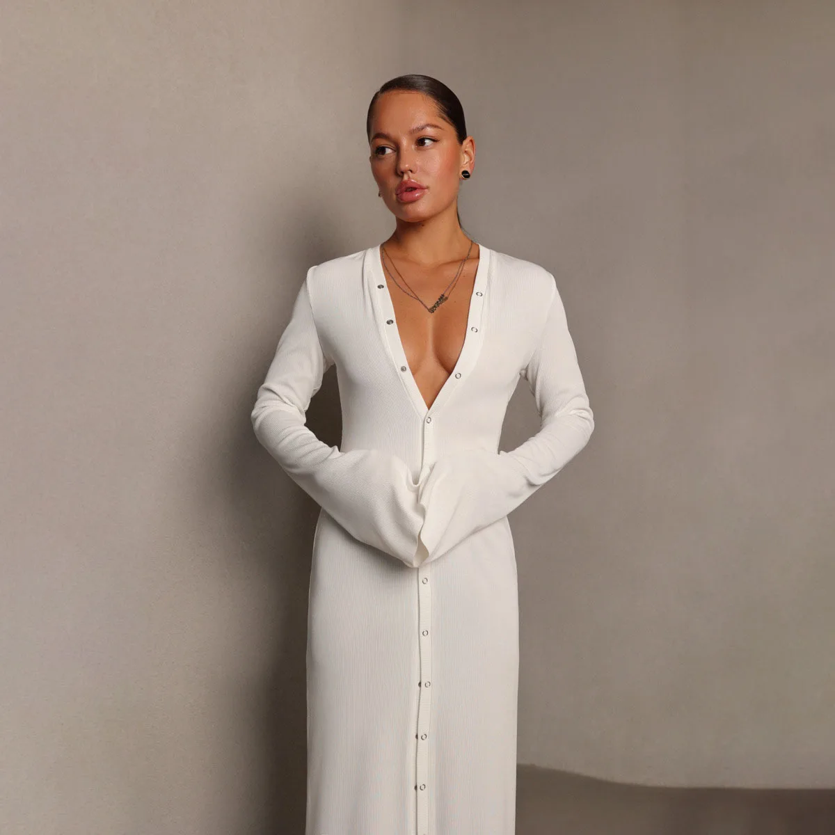 KWTX 2026 Primavera Verano elegante vestido ajustado para fiesta Oficina calle minimalista de un solo pecho ajustado banquete de noche