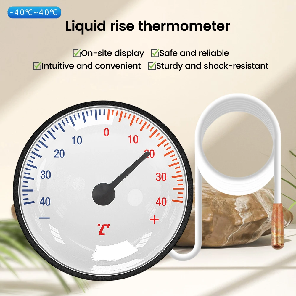 -40~+40℃/0-120℃ Oven Thermometer with Capillary Tube 1.4m Household Usage Thermometer for Cold Chain Transport Hot Spring