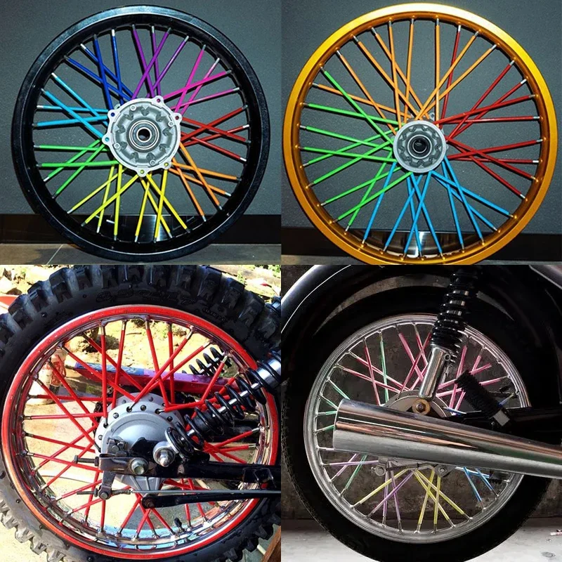 أجزاء أدوات الدراجات النارية البلاستيك تكلم حافة يغطي لعجلة الدراجة الترابية تكلم جلود حامي يلتف عدة موتوكروس الملحقات