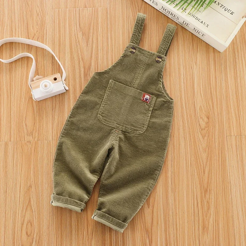 DIIMUU Kids Baby Boys Girls Overalls Casual Pants 1-4T Infants Toddler Bib Trousers Spring Fall Clothing Boy Jumper Dungarees