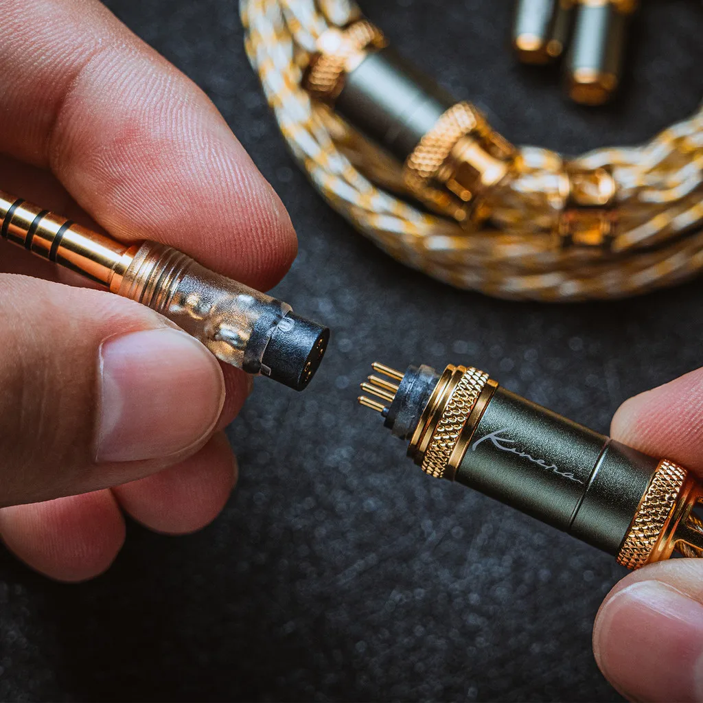 Kabel do słuchawek Kinera MIA z wymiennymi wtyczkami 3,5 mm 4,4 mm 0,78 2pin/MMCX IEMs 6N pojedyncza kryształowa miedź posrebrzana