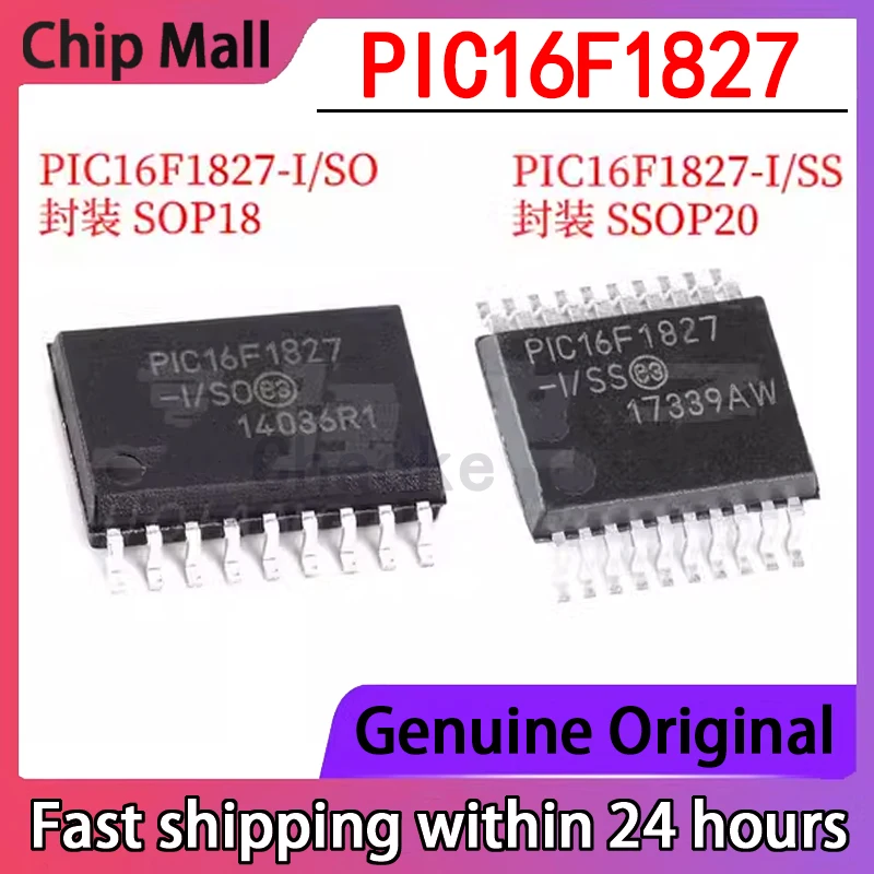 

1PCS NEW PIC16F1827-I/SS PIC16F1827 SSOP20 PIC16F1827-I/SO SOP18 Mic Control Calibration in Stock