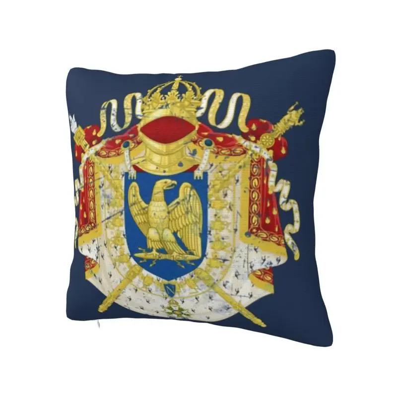 Luxury French Empire Napoleon Cushion Cover Velvet Coat Of Arms of France Pillow Case Living Room Decoration