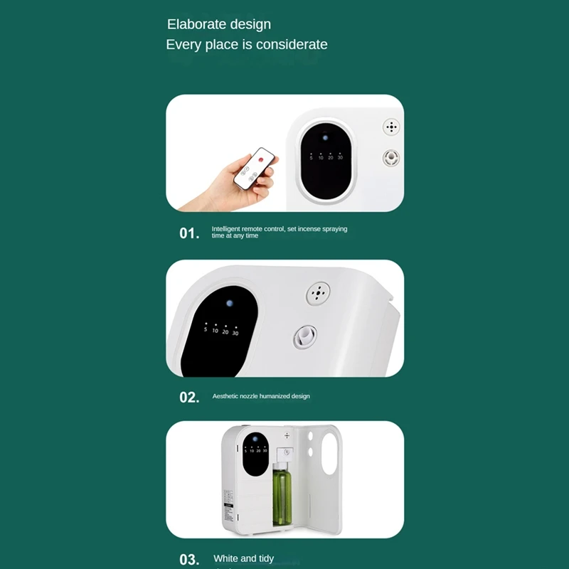 Automatic Purification Air Essential Oil Atomization Aroma Diffuser Negative Ion Aromatherapy Machine ABS For Hotel Home Spa