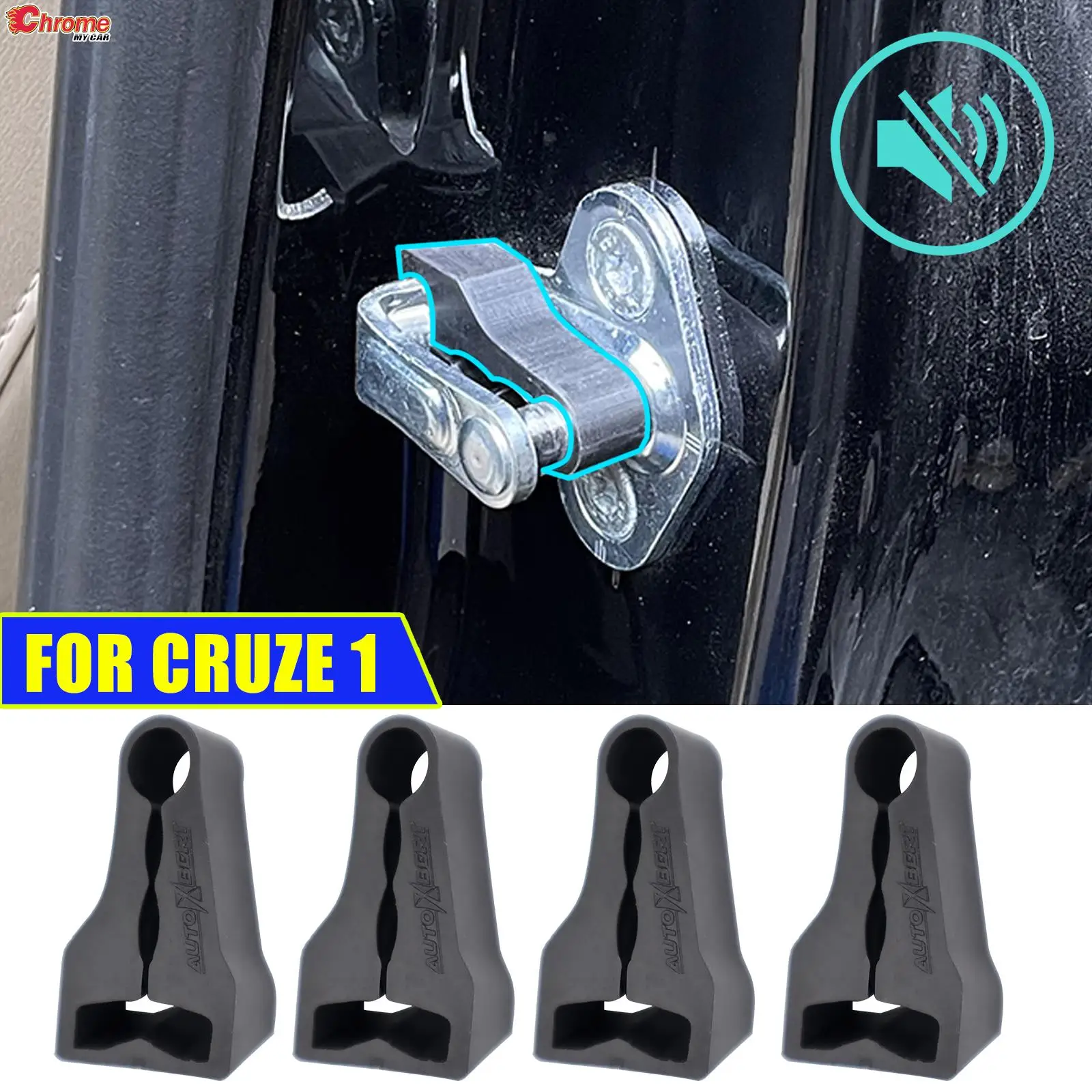 Sound Damper Door Lock Buffer For Chevrolet Chevy Cruze Trax Volt Orlando Soundproof Screaks Deaf Seal Deadener Car Accessories