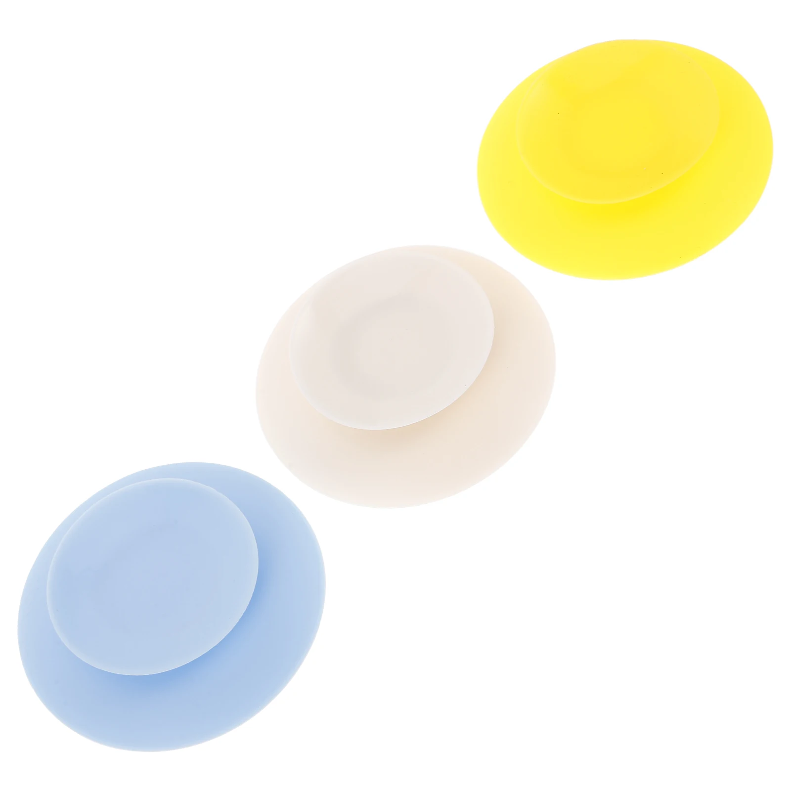 

3pcs Silicone Suction Bowl Mat Double Sided Large Area Grippers Baby Plate Holder Tableware Pads Anti Slip Dining Grip Dish