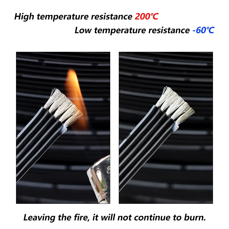 1 - 50M Super Soft Silicone Parallel Wire 2P 3P 4P 6P 8P 10P Multi-core High Temperature 200℃ Copper Cable 30 28 26 24 22 20AWG