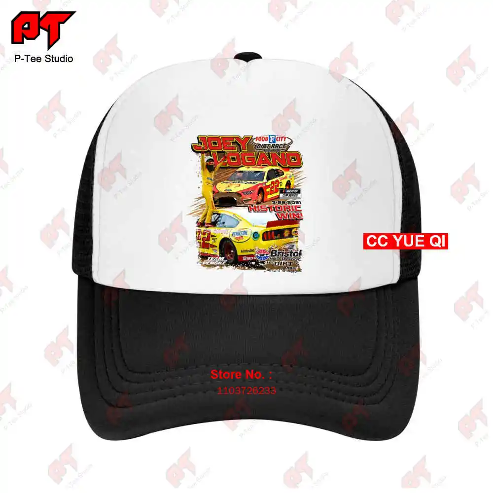 Joey Logano 2021 Bristol Dirt Race Win Baseball Caps Truck Cap UT1W