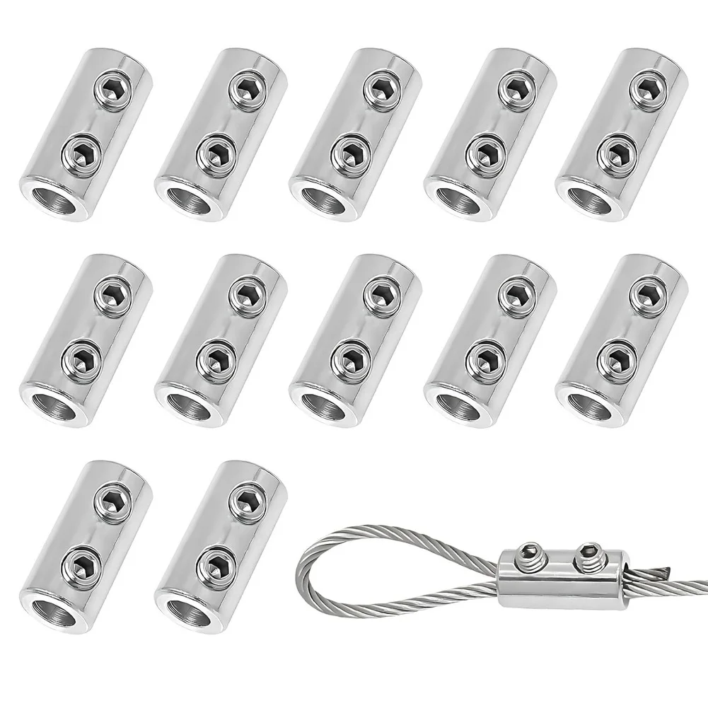 Steel Cable Clamp Set For 12 Pcs for For 1.5 2mm Wire Rope for Secure Attachment in Rigging and Clothesline Setups
