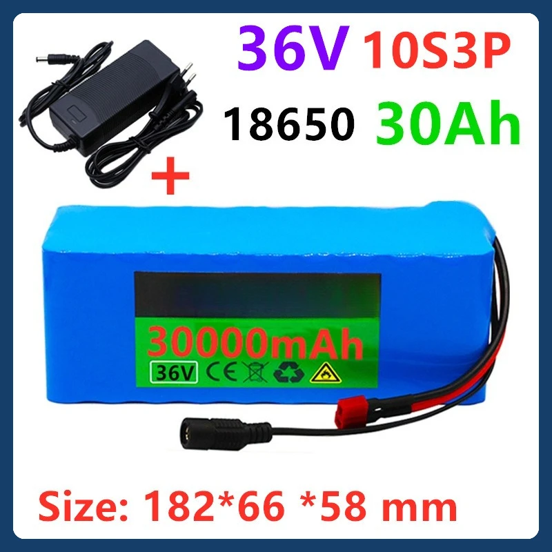 

36V 30ah Rechargeable Battery Pack 10S3P 18650 Lithium-ion Battery 500W for Electric Motorcycle