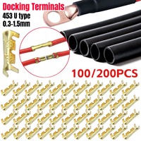 100/200Pcs Docking Terminals Push Button Quick Connect Terminals U Type 0.3 to 1.5 Mm2 Connectors Dual Connector Terminals