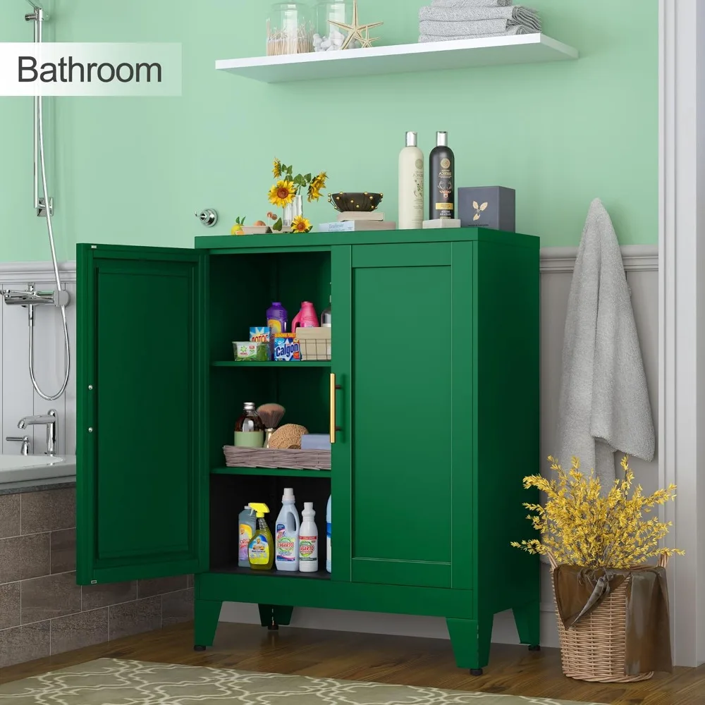 Green Metal Storage Cabinet, 36