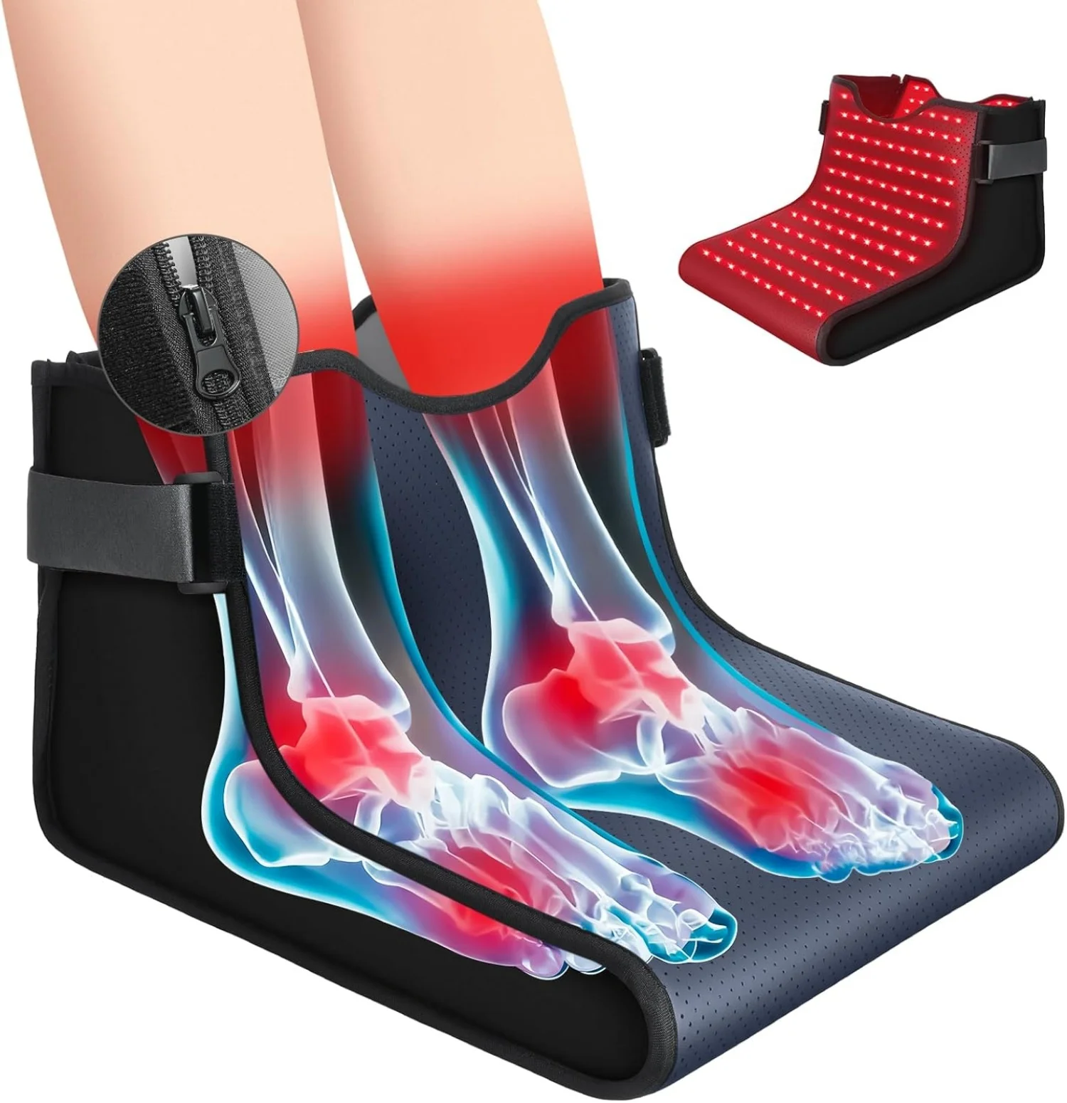 

Red & Infrared Light 660nm 850nm Device - Foot Wrap with Heat & Timer