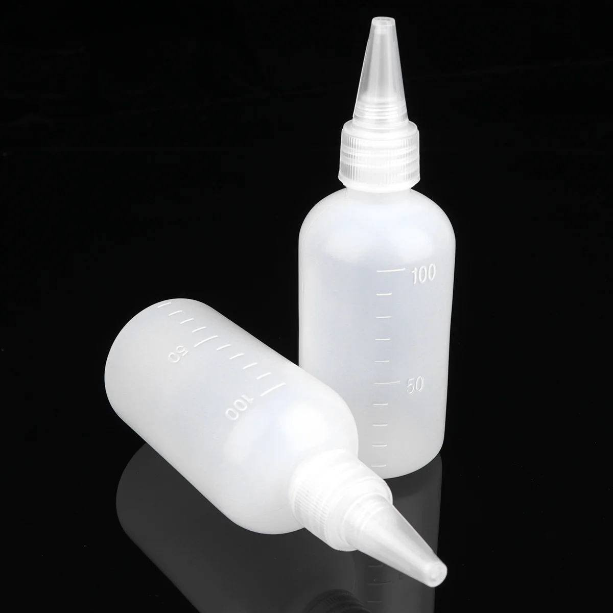 

10 pcs 100Ml Transparent Squeeze Dispenser Lotion Bottle Refillable Needle Mouth Empty Plastic Sub-Bottle Travel Size Leakproof