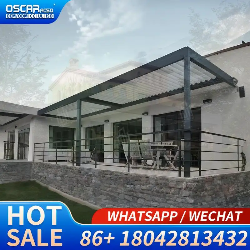 Luxury Aluminium Electric Louvre  Garden Sets Outdoor Furniture for German Terraces Pergola