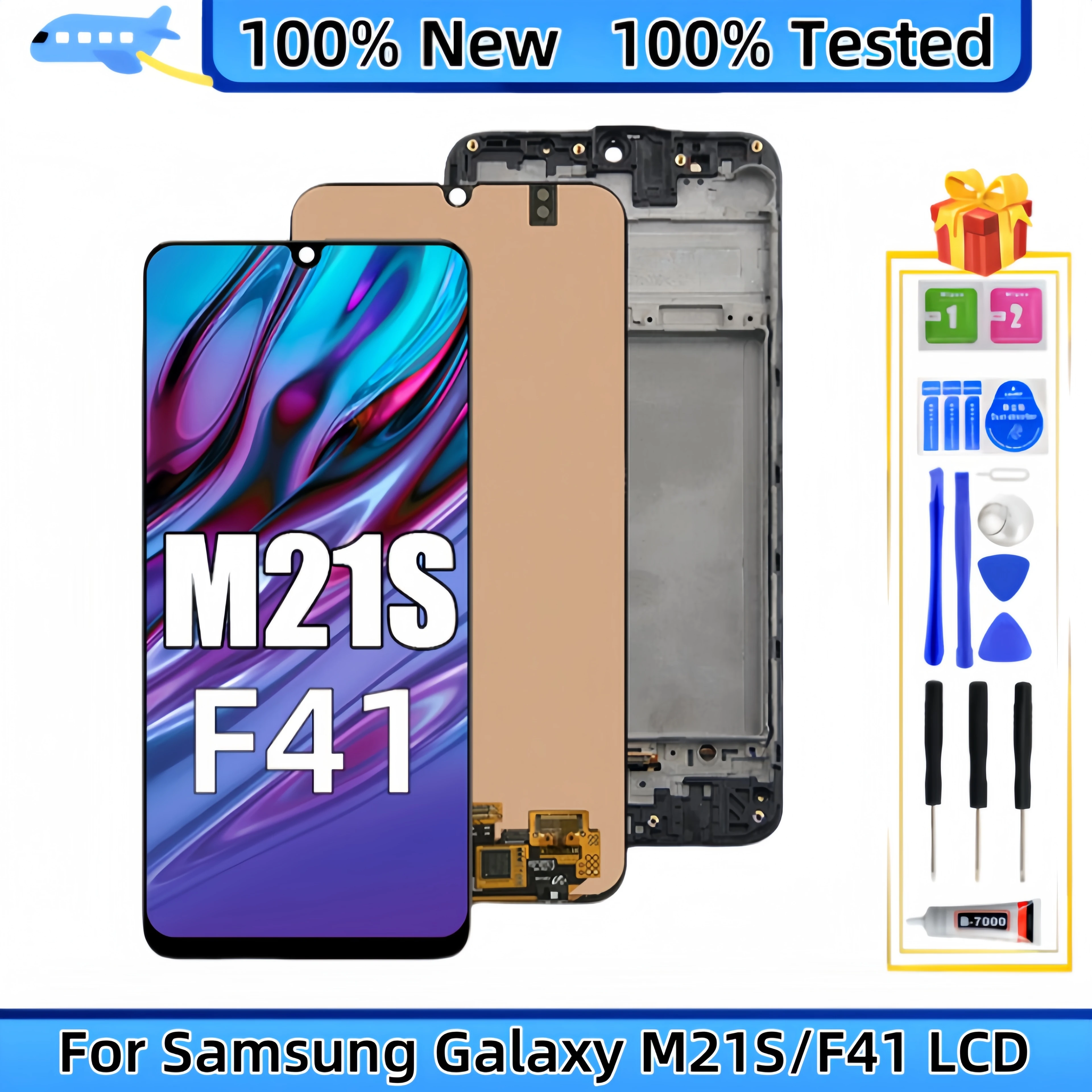 

For Samsung Galaxy F41 M21S F415 SM-F415F SM-F415F/DS LCD Display Touch Screen Digitizer Assembly Replacement