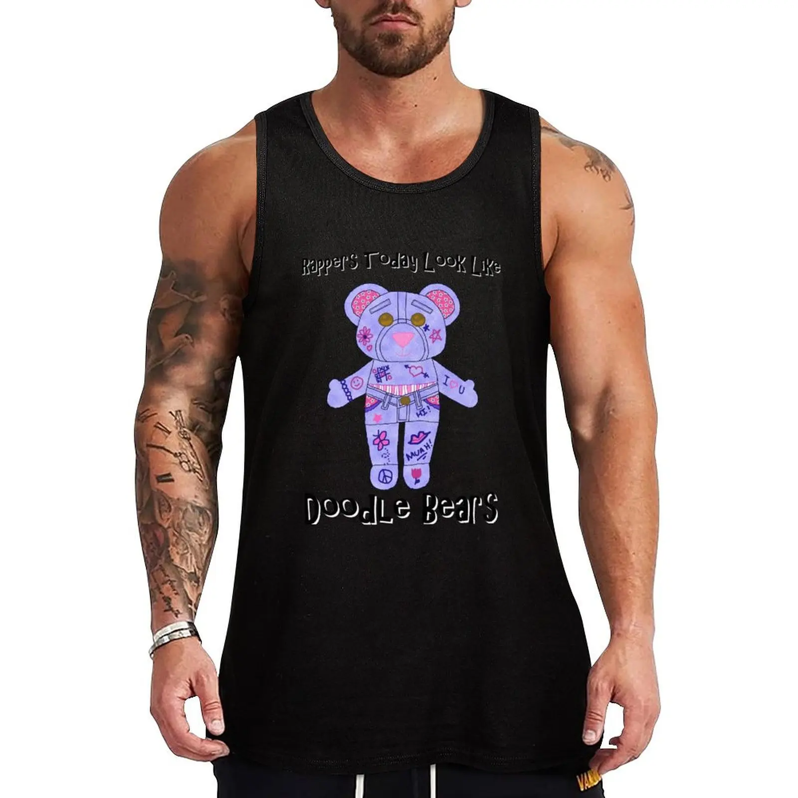 Rappers today look like doodle bears Tank Top Basic Cotton Tank Top Non-Shrink Casual Sleeveless