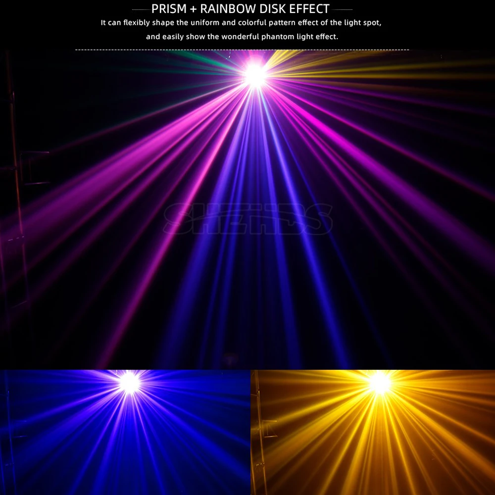 SHEHDS New 1pcs Beam 350W Bulb  Moving Head Lighting 2 prisms Frost Effect For DJ Disco Nightclub Bar Concert Stage Performance